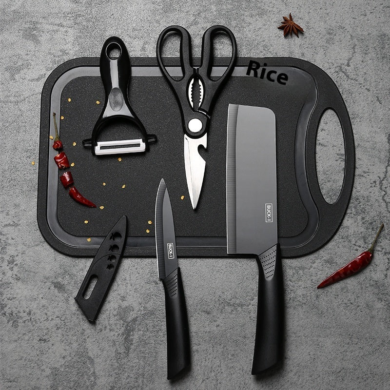 Black Steel Household Tools Kitchen Knife
