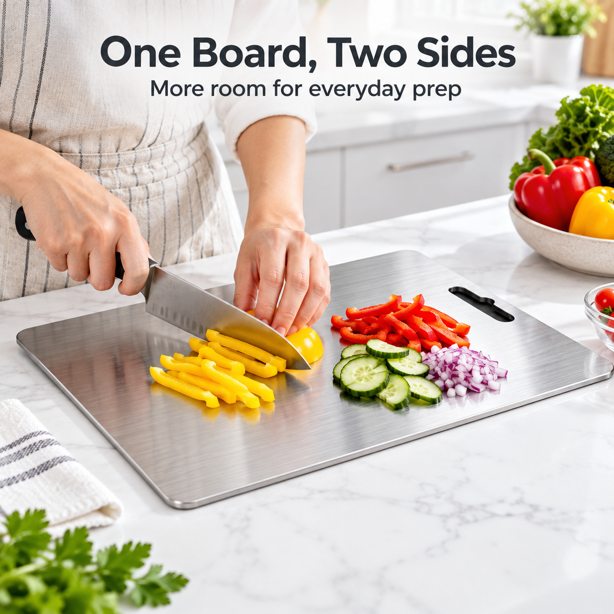 Kinetzra™ Double-Sided Stainless Steel Board