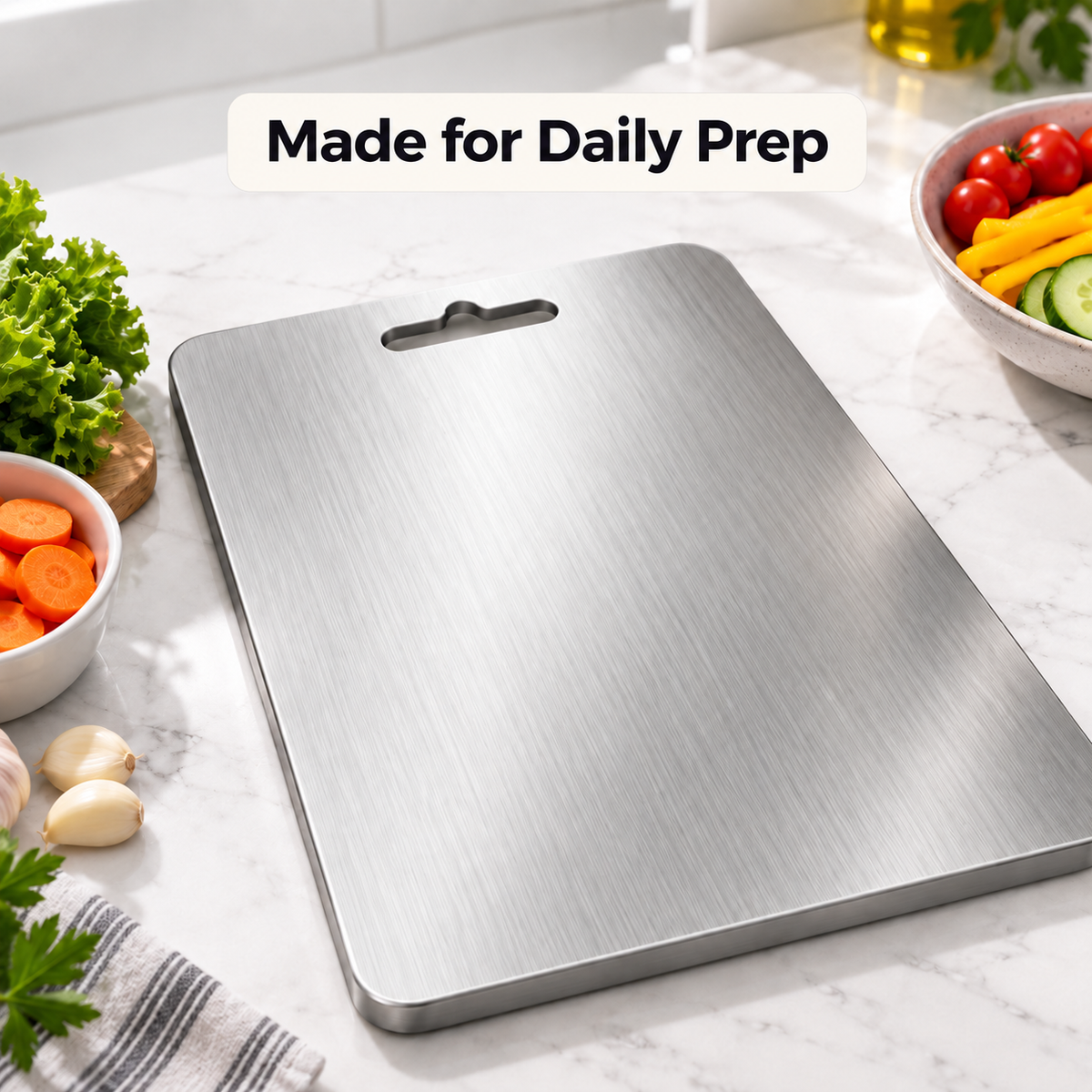 Kinetzra™ Double-Sided Stainless Steel Board